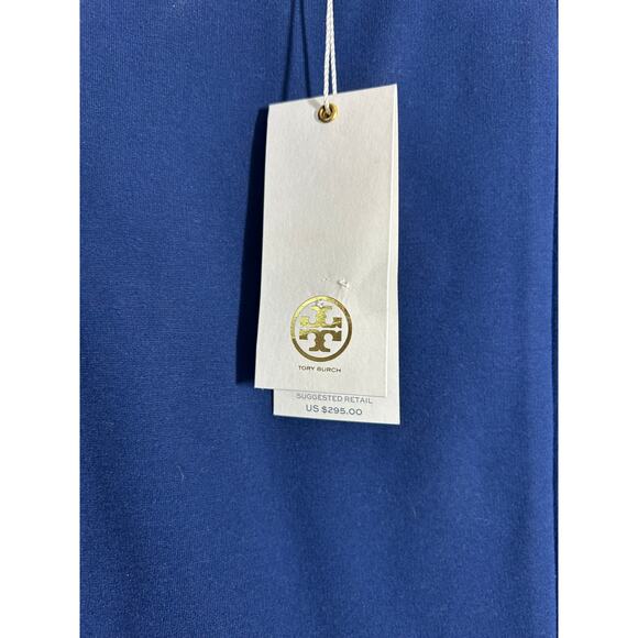 Tory Burch Navy Brynn Ponte Dress Gold Buttons side pockets S/P NWT - Picture 4 of 7